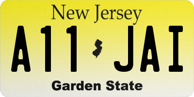 NJ license plate A11JAI
