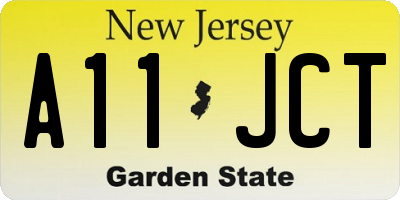 NJ license plate A11JCT