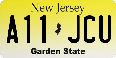 NJ license plate A11JCU