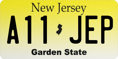 NJ license plate A11JEP