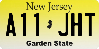 NJ license plate A11JHT