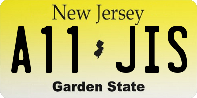 NJ license plate A11JIS
