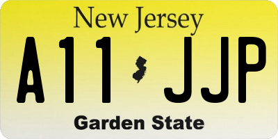 NJ license plate A11JJP