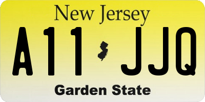 NJ license plate A11JJQ