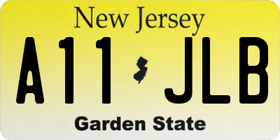 NJ license plate A11JLB