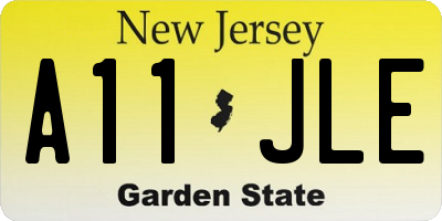NJ license plate A11JLE