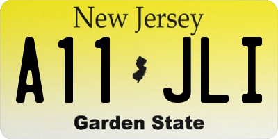 NJ license plate A11JLI