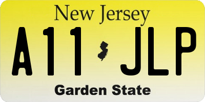 NJ license plate A11JLP