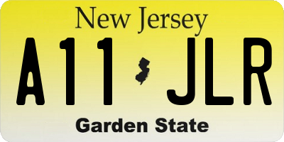 NJ license plate A11JLR