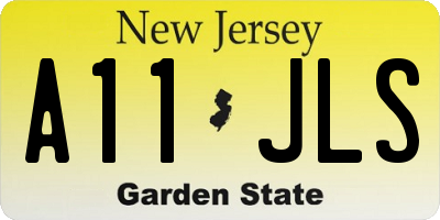 NJ license plate A11JLS