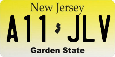 NJ license plate A11JLV