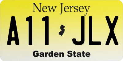 NJ license plate A11JLX