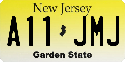 NJ license plate A11JMJ