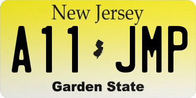 NJ license plate A11JMP