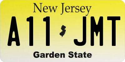 NJ license plate A11JMT