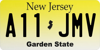 NJ license plate A11JMV