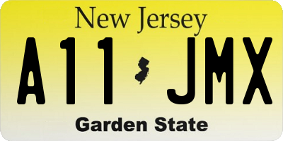 NJ license plate A11JMX