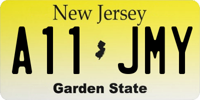 NJ license plate A11JMY