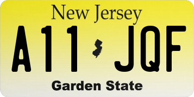 NJ license plate A11JQF