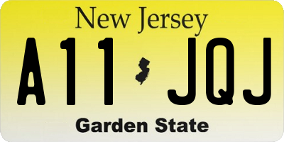 NJ license plate A11JQJ
