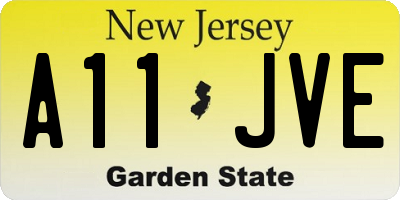 NJ license plate A11JVE