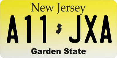 NJ license plate A11JXA