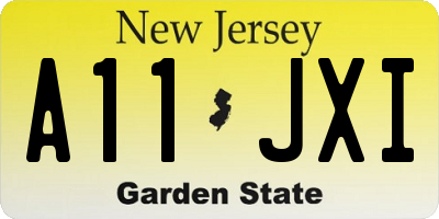 NJ license plate A11JXI