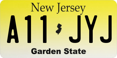 NJ license plate A11JYJ