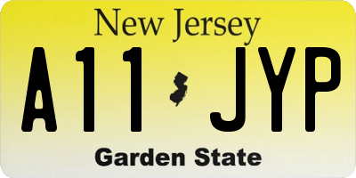 NJ license plate A11JYP