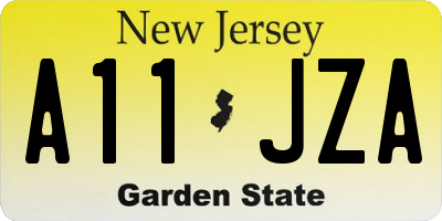 NJ license plate A11JZA