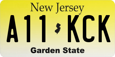NJ license plate A11KCK