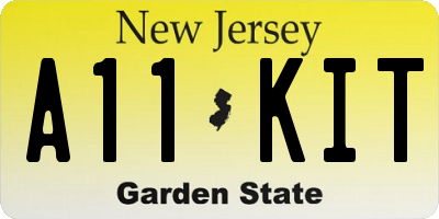 NJ license plate A11KIT
