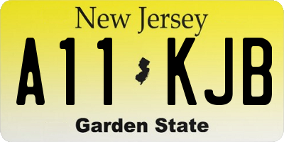 NJ license plate A11KJB