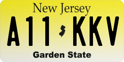 NJ license plate A11KKV