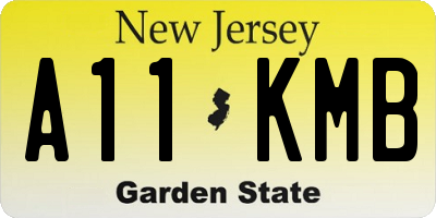 NJ license plate A11KMB