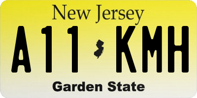 NJ license plate A11KMH