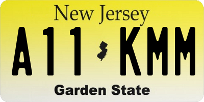 NJ license plate A11KMM