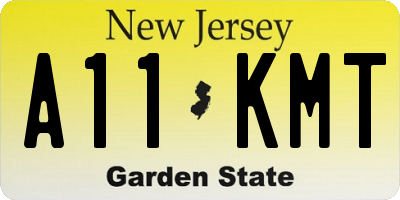 NJ license plate A11KMT