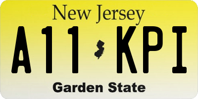 NJ license plate A11KPI
