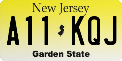 NJ license plate A11KQJ