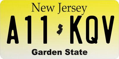 NJ license plate A11KQV