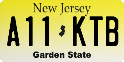 NJ license plate A11KTB