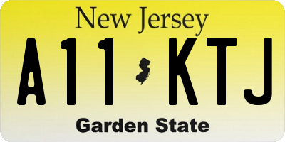 NJ license plate A11KTJ