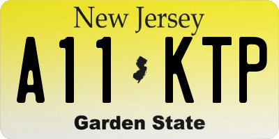 NJ license plate A11KTP