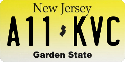 NJ license plate A11KVC