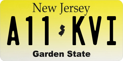 NJ license plate A11KVI