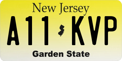 NJ license plate A11KVP