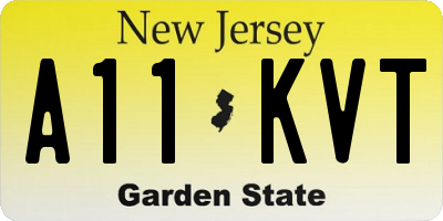 NJ license plate A11KVT