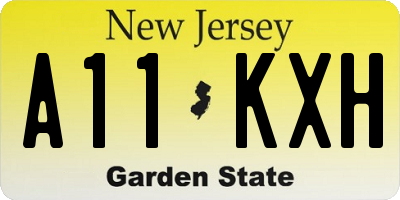 NJ license plate A11KXH