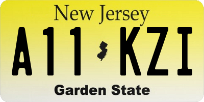 NJ license plate A11KZI